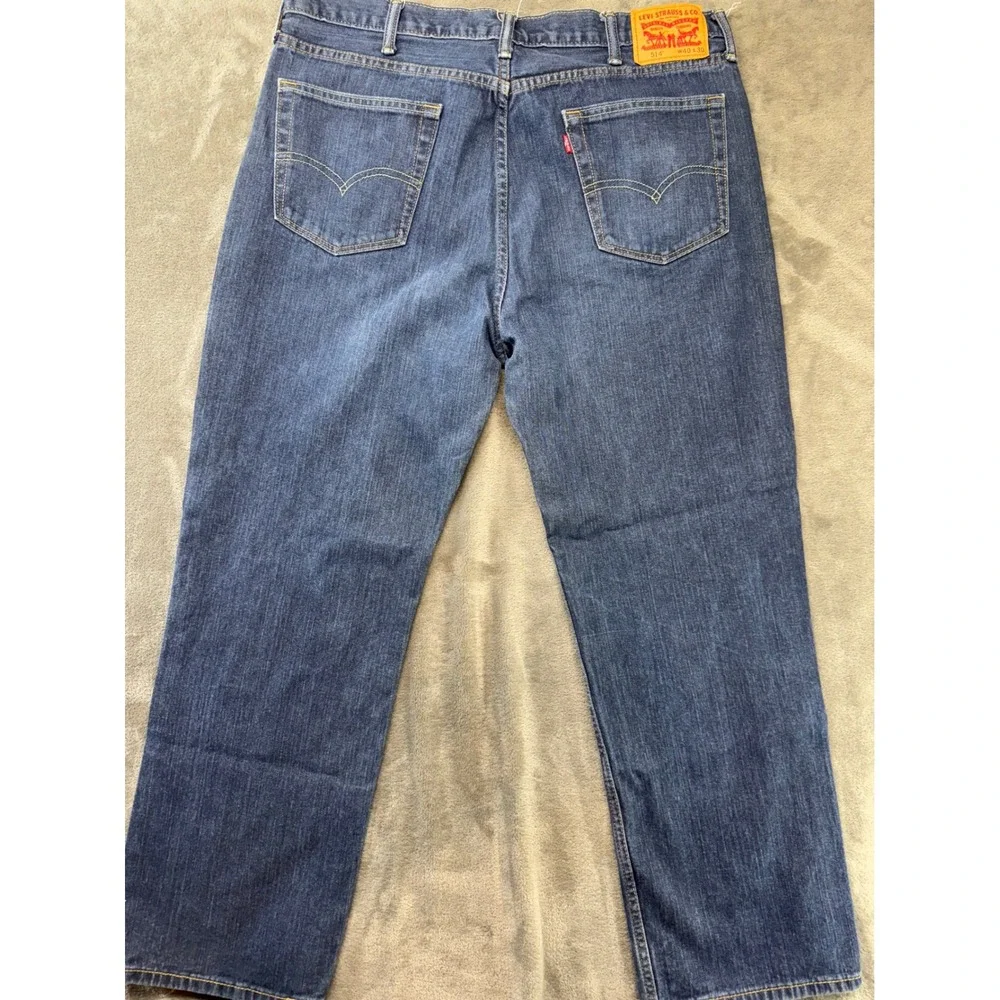 Levi's 514 Straight Fit Jeans Mens W40 L30‎ Dark Wash Denim Pants